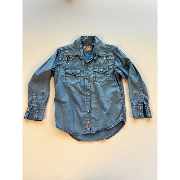Girls Rafter C Western Shirt Cowboy Collection Embroidered Details‎ Size S - Picture 1 of 6